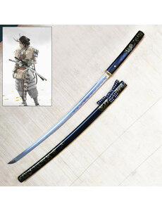  (PRÉCOMMANDE) Ghost of Yotei - Katana Gilded Night - Épée Noire - 104cm - Acier Premium Full Tang (Disponible Fin Mars)