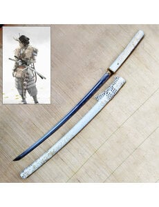  Ghost of Yotei - Gilded Dawn Katana - White Sword - 104cm - Premium Steel Full Tang