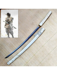  (PRE-COMMANDE) Fantôme de Yotei - Katana Gilded Dawn - Épée Blanche - 104cm - Acier Premium Full Tang (Disponible Fin Mars)