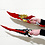 SOLO LEVELING - Dubbele Dolken van Kamish’s Wrath - Metaal 61 cm - Sung Jinwoo - Set van 2 - Met Dubbele Houten Displayhouder