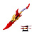 SOLO LEVELING - Dubbele Dolken van Kamish’s Wrath - Metaal 61 cm - Sung Jinwoo - Set van 2 - Met Dubbele Houten Displayhouder