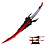 SOLO LEVELING - Zwillingsdolche von Kamish’s Wrath - Metall 61 cm - Sung Jinwoo - 2er Set - Mit doppellagigem Holzständer