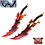 SOLO LEVELING - Dual Daggers van Demon King Baran - Metaal 63cm - Sung Jinwoo - Set van 2 - Met Houten Display