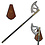 LORD OF THE RINGS - Replica van Gimli’s Walking Axe - 117cm - Met Houten Display