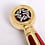 (PRE-ORDER) FREEMASON – Flame-Bladed Masonic Tyler Sword (Flamberge) – Ceremonial with Wooden Display Plaque | Square and Compasses (±101 cm) (Available from approx. 28 November 2026)