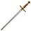 (PRÉCOMMANDE) FRANC-MAÇON – Épée Tyler Maçonnique Rouge et Or avec Fourreau – Cérémonielle | Équerre et Compas (±84 cm) (Disponible à partir de mi-décembre 2026)