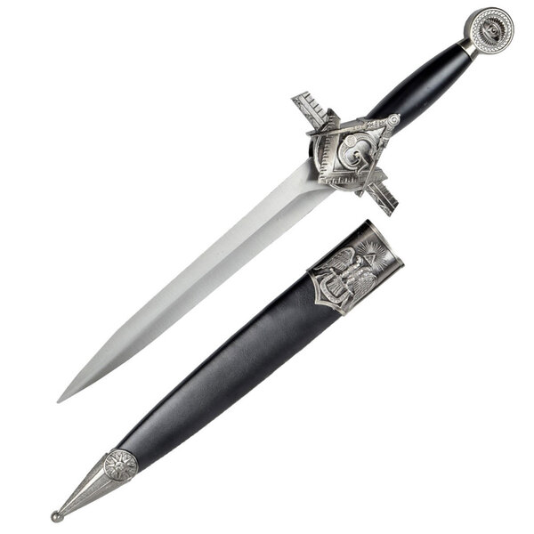 (PRE-ORDER) FREEMASON – Letter G Dagger with Square and Compasses & Eye of Providence – Decorative with Sheath (±42 cm) (Available from mid-December 2026