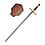 (PRE-ORDER) FREEMASON – Black & Gold Masonic Tyler Sword with Wall Mount – Ceremonial | Square and Compasses (±77 cm) (Available from mid-December 2026