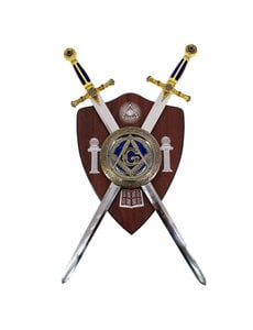  (PRE-ORDER) FREEMASON – Blue Lodge Dual Swords and Shield Set (Available from mid-December 2026)