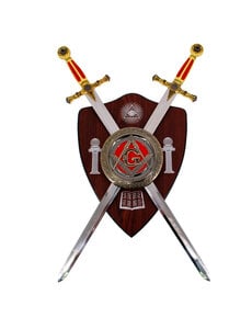  (PRE-ORDER) FREEMASON – Red Dual Swords and Shield Set (Available from mid-December 2026)