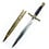 (PRE-ORDER) FREEMASON – Dagger Brass-Coloured with Blazing Star (Available from mid-December 2026)