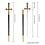 (PRE-ORDER) FREEMASON – Ceremonial Sword Brass-Coloured with Sacred Triangle (Available from mid-December 2026)
