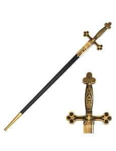  (PRE-ORDER) FREEMASON – Ceremonial Sword Brass-Coloured with Sacred Triangle (Available from mid-December 2026)