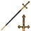 (PRE-ORDER) FREEMASON – Ceremonial Sword Brass-Coloured with Sacred Triangle (Available from mid-December 2026)