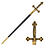 (PRÉCOMMANDE) FRANC-MAÇON – Épée Cérémonielle Couleur Laiton avec Triangle Sacré (Disponible à partir de mi-décembre 2026)