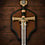 (PRE-ORDER) FREEMASON – King Solomon Sword Gold-Coloured with Star of David and Lion of Judah – Decorative with Wooden Display Plaque (Available from mid-December 2026)