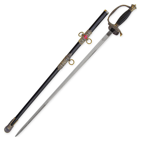 (PRÉCOMMANDE) TEMPLIERE – Épée Chevalier Croisé avec Aigle et Bouclier (Disponible à partir de mi-décembre 2026)