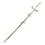 (PRE-ORDER) TEMPELIER – Ceremonieel Tempelier Zwaard Zilver met Letter G en Rode Kruizen (Beschikbaar vanaf half december 2026