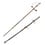 (PRE-ORDER) TEMPELIER – Ceremonieel Tempelier Zwaard Zilver met Letter G en Rode Kruizen (Beschikbaar vanaf half december 2026