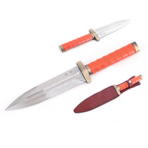 (PRE-ORDER) Vinland Saga Thorfinn Dolk Replica Bruin-Oranje (42 cm) – Viking Cosplay Mes met Schede (Beschikbaar vanaf half december 2026)