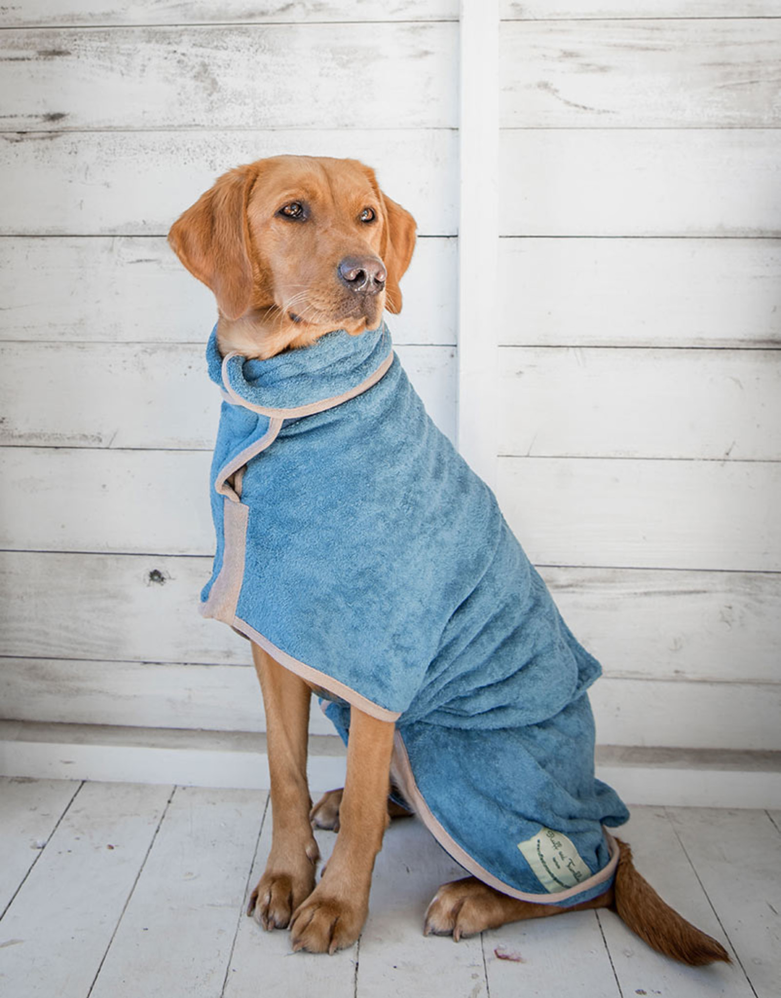 Dog Drying Coat | Ruff & Tumble |  Sandringham Blue