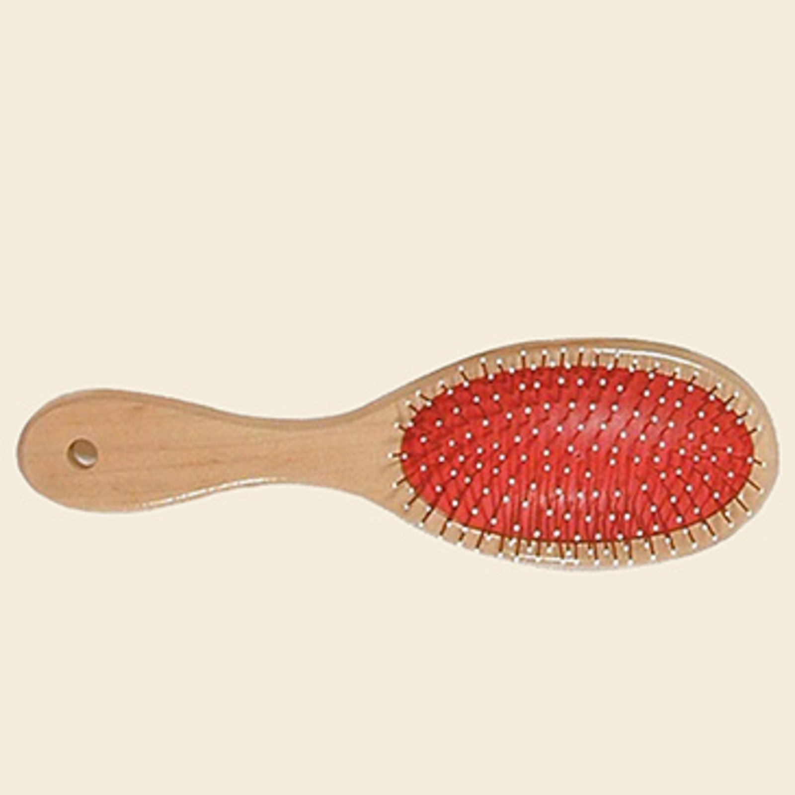 Wooden Rubber Cushion Brush with Wire Pins