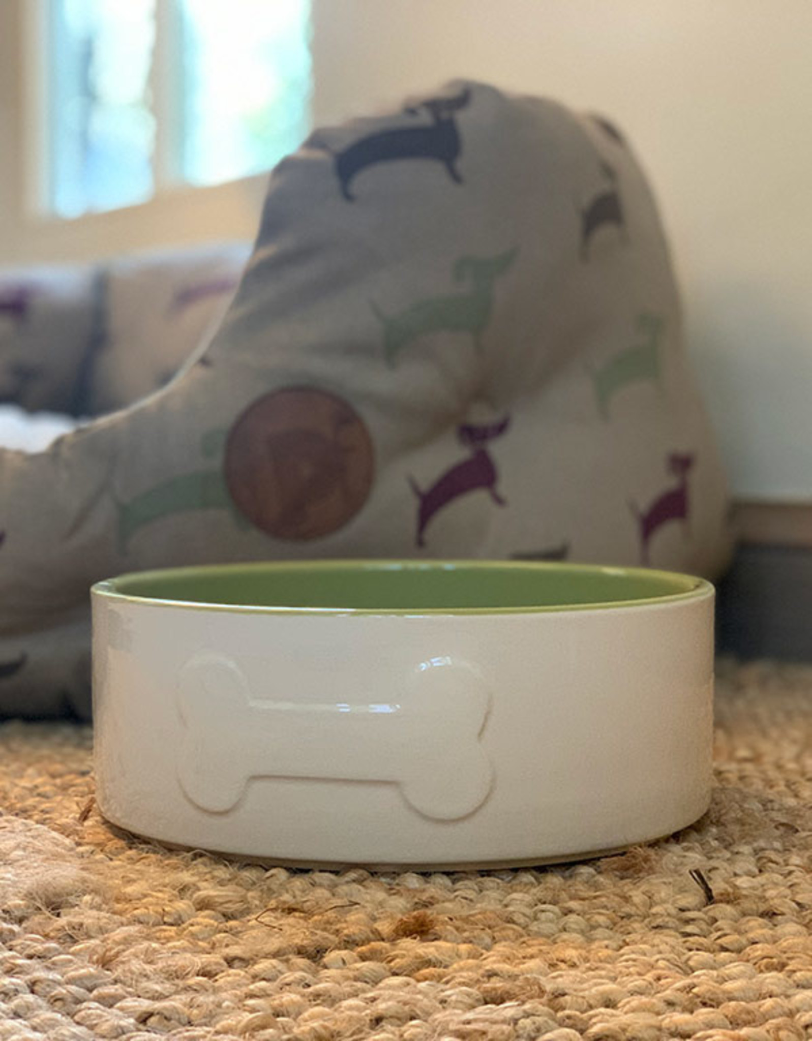 Ceramic Dog Bowl | Green