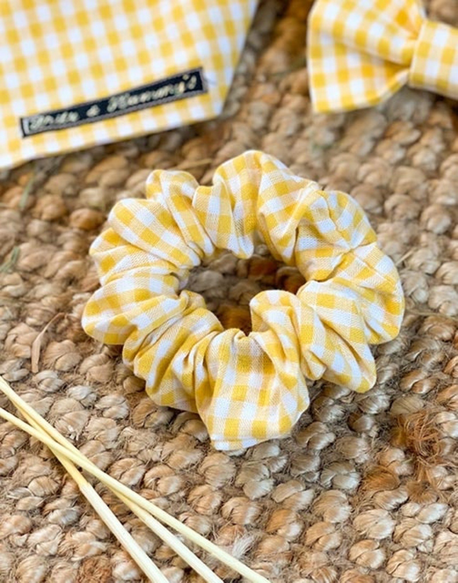 Scrunchie | Spring Yellow Checks