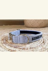 Dog Collar | Gray Blue Stripes