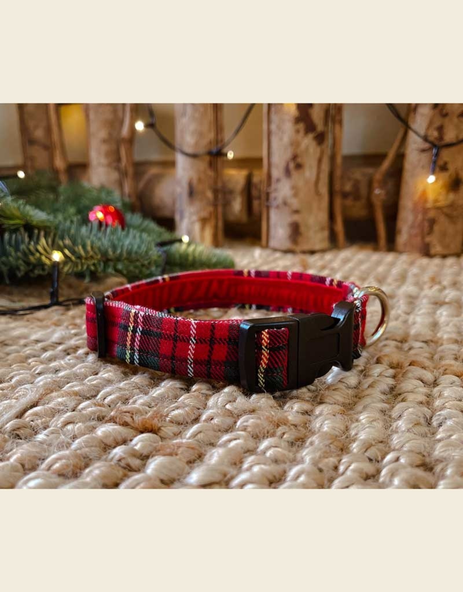 Red tartan deals dog collar