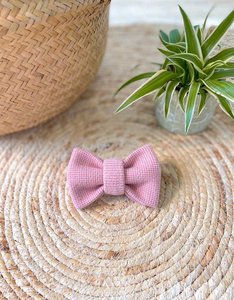 Bow Tie | Pink Check Woolblend