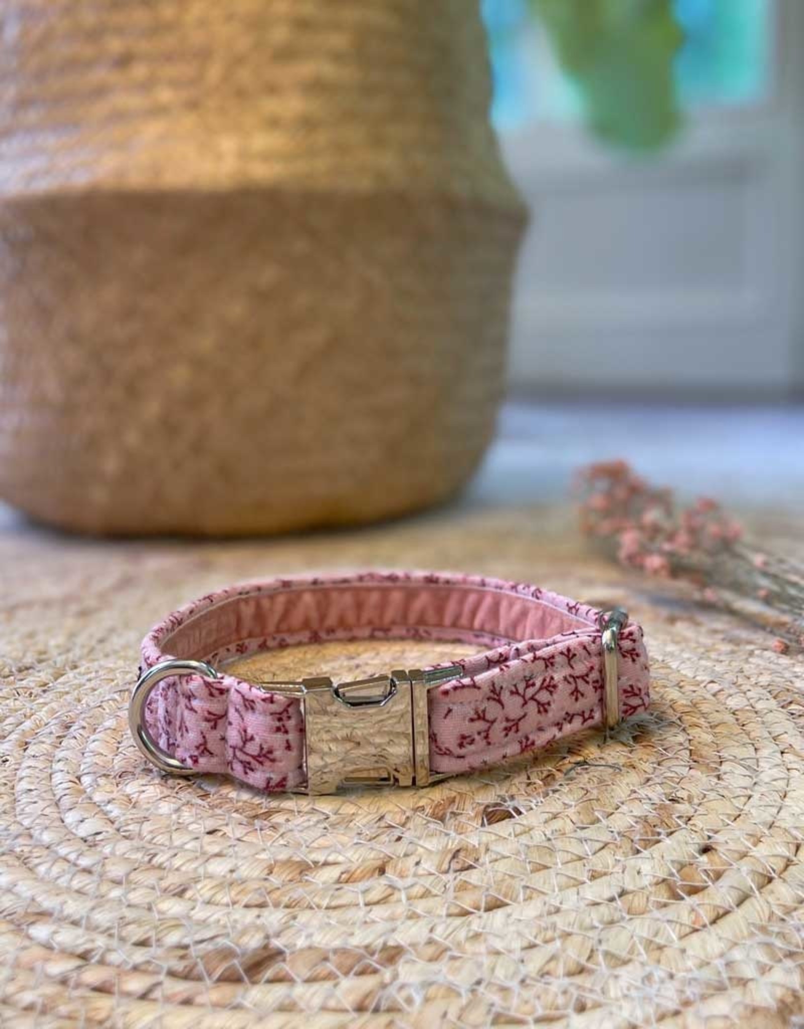 joggen Matig kasteel Bloemen Twijgjes Roze | Halsband voor Honden - Fritz & Hammy's