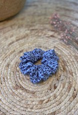 Scrunchie | Bloemen Twijgjes Blauw