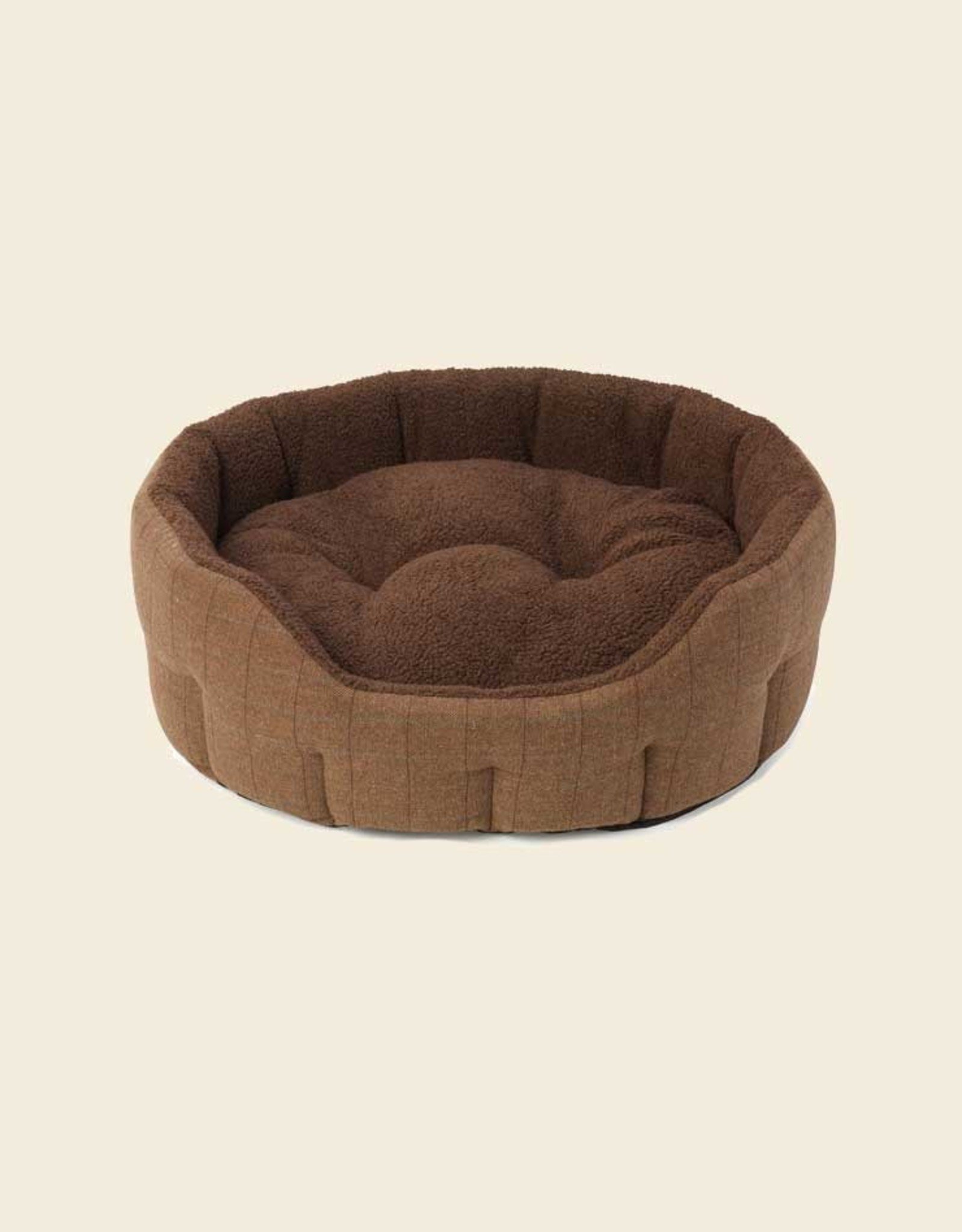 Brown Tweed Dog Bed