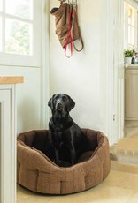 Hondenmand in Bruine Tweed stof (laatste smalls)