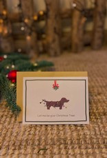Kerstkaartje | Let me be your Christmas Tree! | Teckel