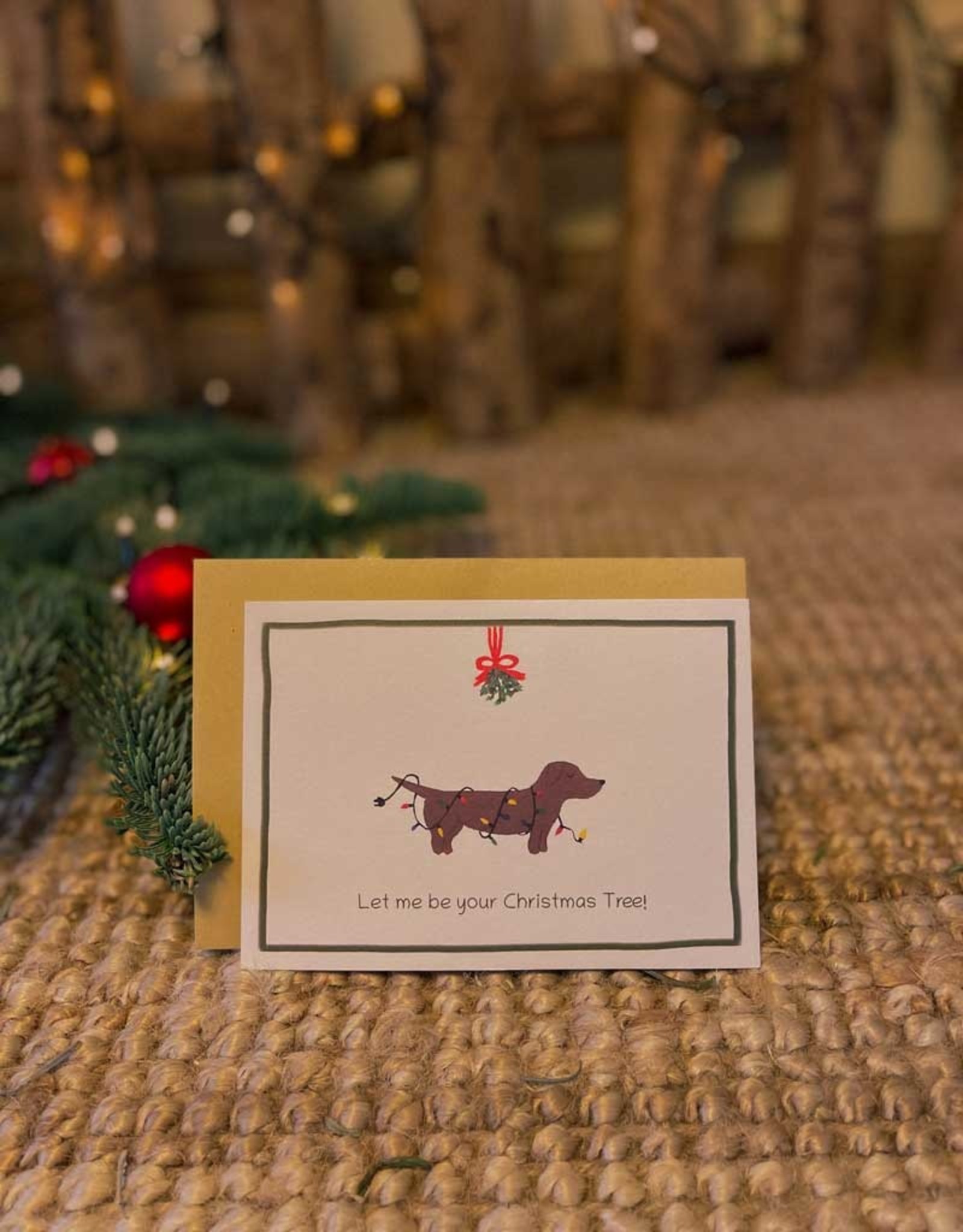 Christmas Card | Let me be your Christmas Tree! | Dachshund