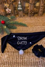 Snow Cute | Bandana blauw fluweel | Christmas Special