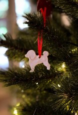 Handgemaakt Keramiek Kerstornament  | Poedel