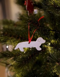 Handmade Ceramic Christmas Ornament | Dachshund