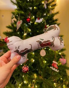 Winter Bone with Squeaker | Handmade