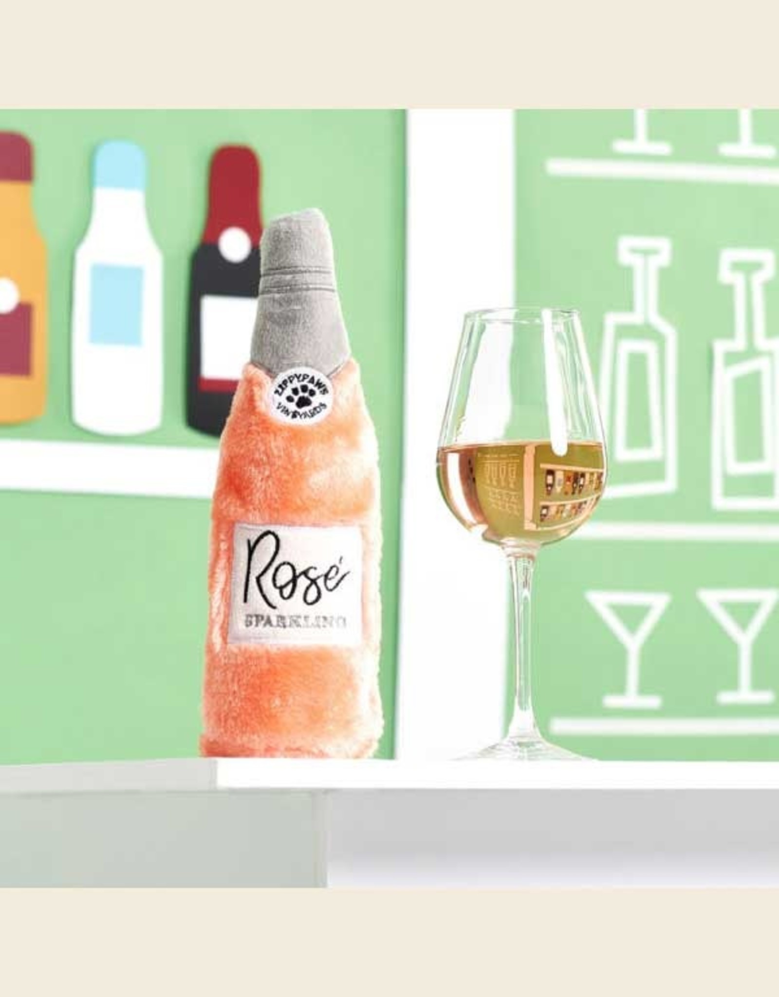 Zippypaws Sprankelende Rosé | Happy Hour Crusherz voor Waterfles