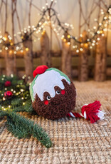 Christmas Pudding | dog toy with rope