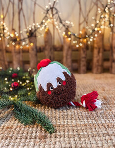 Christmas Pudding | dog toy with rope