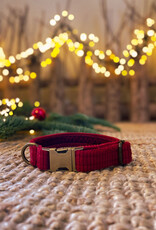 Halsband in ribstof | Cranberry Red (laatste M) Halsband in ribstof | Cranberry Red (laatste M)