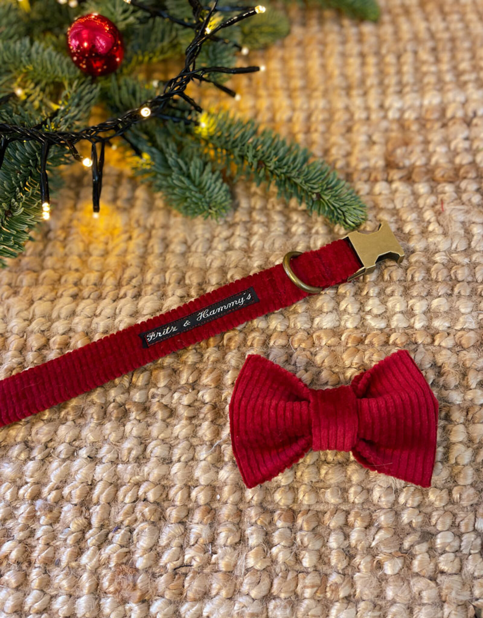 Halsband in ribstof | Cranberry Red (laatste M)