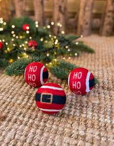 3 Kerst Tennisballen | Groot  Ø 6cm