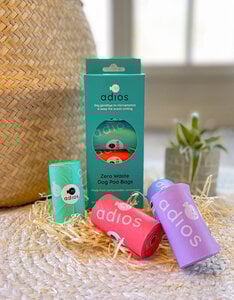 Adios Plastic | Compostable Poop Bags (60) | Rainbow