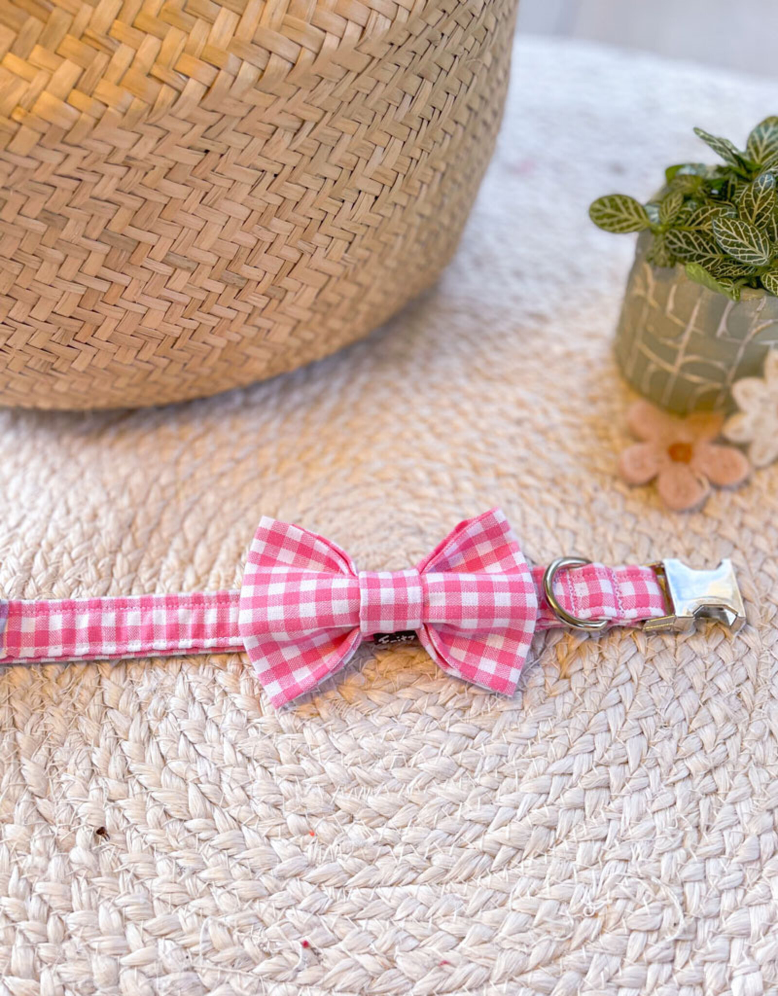 Bow Tie | Rose Pink Vichy Check