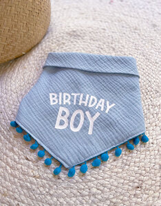 Bandana | Birthday Boy - Blauw